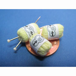 3 Balls of Lemon Knitting Yarn